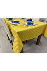Sıvı Geçirmez Dertsiz Masa Örtüsü Sarı 13 Parça