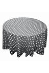 Sıvıya Dayanıklı Yuvarlak Dertsiz Puanlı Masa Örtüsü