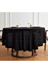 Simsiz Keten Yuvarlak Dertsiz Masa Örtüsü 160cm