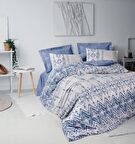 Cotton Box Ranforce Nevresim Takımı Çift Kişilik Cleo Mavi