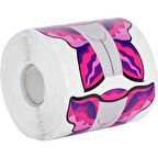 Adanil Pembe Kelebek Protez Tırnak Şablon 500'lü Referans Çizgili Tırnak Şablonu