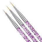 3'lü Tırnak Süsleme Nail Art Fırça Seti