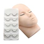 ADANİL İPEK KİRPİK EĞİTİM MANKENİ VE 10 ADET EĞİTİM KİRPİĞİ