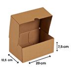 20x12,5x7,5-50 Adet Kesimli Karton Kutu - Internet Ve Kargo Kutusu