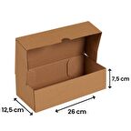 26x12,5x7,5-200 Adet Kesimli Karton Kutu - Internet Ve Kargo Kutusu