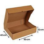50x40x12-50 Adet Kesimli Karton Kutu - Internet Ve Kargo Kutusu