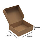 35x30x10-25 Adet Kilitli E-Ticaret Karton Kargo Kutusu