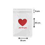 Just For You Baskılı - Beyaz Cepsiz Kargo Poşeti 35x45x5 - 500 Adet