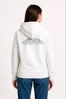 Kadın 3 İplik Pamuklu Kapüşonlu Hoodie Sweatshirt Nihilist Penguen Baskılı - Beyaz