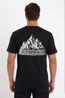 Erkek T-Shirt Nihilist Penguen Baskılı Bisiklet Yaka Kısa kol yazlık Tişört - Siyah