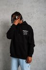 Erkek 98 Baskılı Kapüşonlu 3 iplik pamuklu hoodie Sweatshirt - Siyah