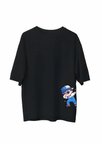 Erkek Baskılı T-Shirt Kısa Kol Bisiklet Yaka Regular Fit Rahat Kalıp Günlük Tişört - Siyah