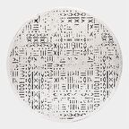 Çam Halı Crea Decolux Vena 8018 Beyaz Daire Özel Kaymaz Tabanlı Pamuk Dokuma Kilim