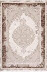 Çam Halı Lizbon 4509 Vizon Enti Halı Klasik Eskitme Desenli Makine Halısı
