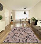 Çam Halı Bodrum BDR 114 Bej Özel Latex Kaymaz Tabanlı Kilim