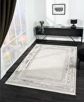 Çam Halı Crown FL003A Krem Gri Modern Desen Salon Halısı
