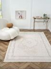 Çam Halı Otto OT002G Bej Gri Klasik Desen Salon Halısı