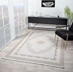Çam Halı Mona VS012A Vizon Gold Klasik Eskitme Desen Salon Halısı