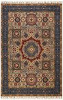 Çam Halı Sultani 821 Gri Yün ve Bambu ile Özel Tezgahlarda Üretilen Otantik Desenli El Emeği Modern Uşak Halısı