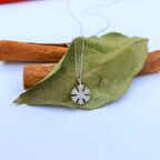 PIRLANTA MONTÜR HİS KAR TANESİ GÜMÜŞ KOLYE