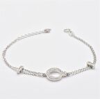 Trend Tasarım Kristal Ayyıldız Gümüş Bileklik