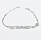 Trend Tasarım İkili Sonzuzluk Gümüş Bileklik