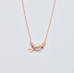 Pırlanta Montür Tasarım Rose Gold Fildişi Mine İşlemeli Dorica Gümüş Kolye 