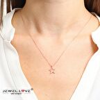 PIRLANTA MONTÜR TASARIM ROSE GOLD YILDIZ KOLYE