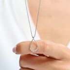 PIRLANTA MONTÜR TASARIM DAMLA GÜMÜŞ KOLYE