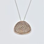 Pırlanta Montür Tasarım Bal Taşı Gümüş Kolye 