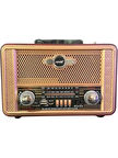 NS-8098  Retro, Nostaljik, Ahşap Tasarım Bluetooth Hoparlörlü, Şarjlı, Taşınabilir Fm/am Destekli Radyo