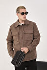 Oversize/Regular Fit Düğmeli %100 Pamuk Ceket - Kışlık Basic Model