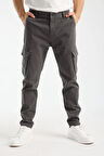 Erkek Kargo Pantolon Slim Fit - %98 Pamuk Likralı Yan Cepli Model