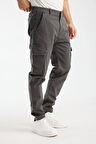 Erkek Kargo Pantolon Slim Fit - %98 Pamuk Likralı Yan Cepli Model