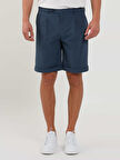 Dufy İndigo Erkek Slim Fit Gofre Desenli Short - 104682