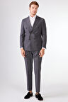 Gri   Düz Erkek Takım Elbise - Slim Fit