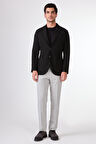 Siyah   Balıksırtı Erkek Ceket - Slim Fit