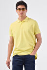 Sarı   Düz Erkek T-Shirt - Slim Fit