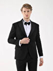 Dufy Siyah Erkek Slim Fit Düz Sivri Yaka Smokin Takım - 92409