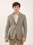 Dufy Vizon Erkek Slim Fit Düz Casual Mono Yaka Ceket - 94248