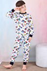 Erkek Çocuk/Bebek %100 Pamuk Pijama Takımı 1850-Lacivert