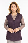 Kadın Orta Yaş ve Üzeri Merserize Cepli Düğmeli Rolax Anne Yelek 745