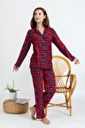 Yeni Sezon Düğmeli Süet Kadın Pijama Takımı 5503
