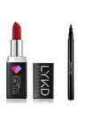 LYKD Mat Ruj 354 Red Love Ocean Siyah Eyeliner Set