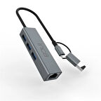 INCA IUTP-03T USB HUBX3 USB 3.0 10 GBPS+ETHERNET RJ45 1000Mbps ÇOKLAYICI
