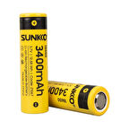 Sunkko 3.7 Volt 3400 Mah 18650 Şarj Edilebilir Pil (Tekli)