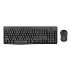 Logitech MK295 Q Tr Siyah Kablosuz Klavye Mouse Set