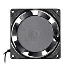 PowerMaster PM-21379 90x90x25mm 9X9 Metal Kasa Plastik Pervane AC220 Volt Fan