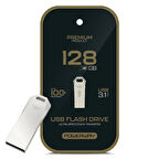 Powerway Premium 128 GB 100MB/S Ultra Hızlı USB 3.1 Metal Silver Flash Bellek