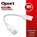 Qport  Q-DP-HDB  DP(E)=HDMI(D) 4K çevirici